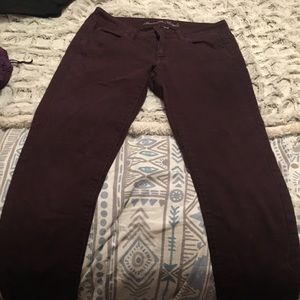 Maroon American Eagle jeans